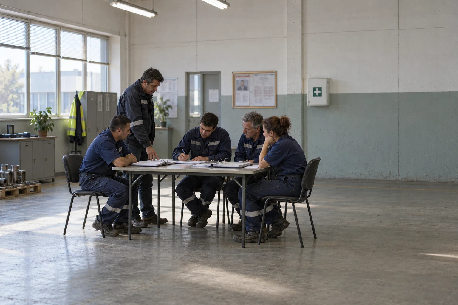 Instruire SSM într-o hală de producție