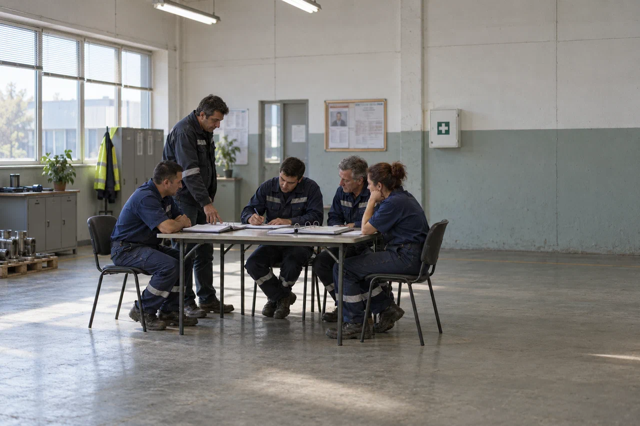 Instruire SSM într-o hală de producție